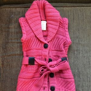 Girls sleeveless cardigan